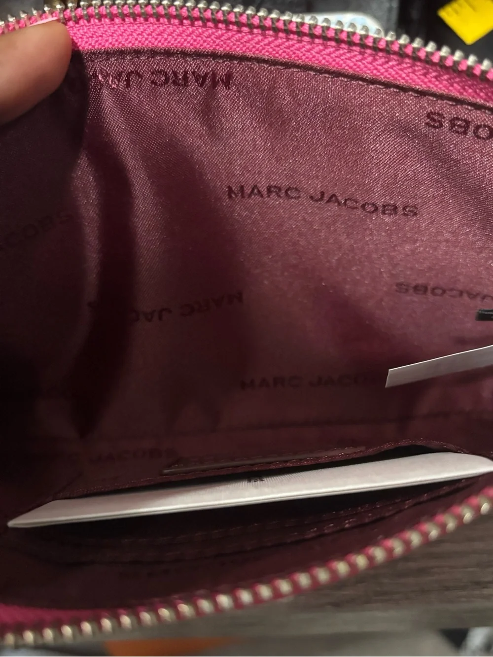 NWT - Marc Jacobs Hot Pink Pebbled Leather Wristlet